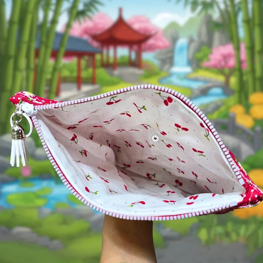 Handmade One-in-a-kind Quilted Mulan Zipper Sleeve for iPad ebook journal